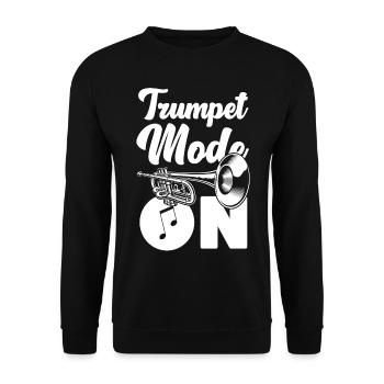 Trumpet Player Trumpet Mode On - Unisex Pullover - Schwarz - Vorne - Alina (178cm) & Michal (187cm)