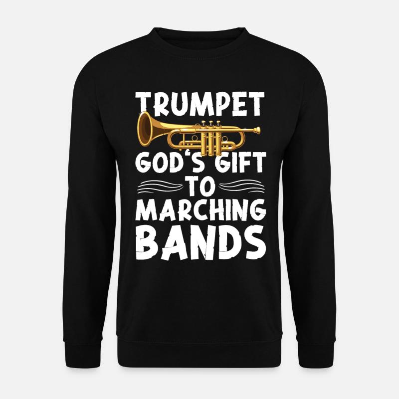 Trumpet Player Marching Band - Unisex Sweatshirt - black