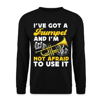 Trumpet Player I've Got A Trumpet - Unisex Pullover - Schwarz - Vorne - Alina (178cm) & Michal (187cm)
