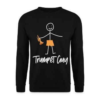 Trumpet Player Minimalistic - Unisex Pullover - Schwarz - Vorne - Alina (178cm) & Michal (187cm)
