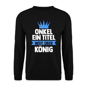 Patenonkel Pate Onkel - Unisex Pullover - Schwarz - Vorne - Alina (178cm) & Michal (187cm)