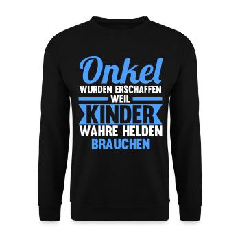 Patenonkel Pate Onkel - Unisex Pullover - Schwarz - Vorne - Alina (178cm) & Michal (187cm)