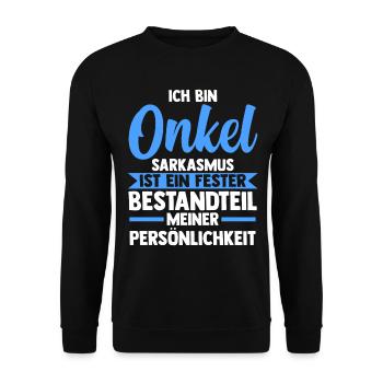 Patenonkel Pate Onkel - Unisex Pullover - Schwarz - Vorne - Alina (178cm) & Michal (187cm)