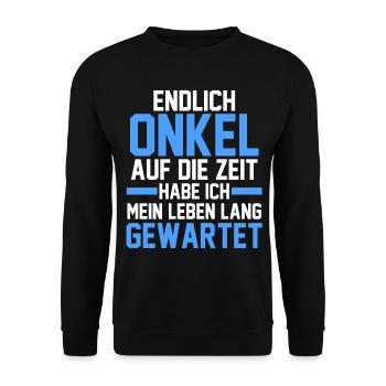 Patenonkel Pate Onkel - Unisex Pullover - Schwarz - Vorne - Alina (178cm) & Michal (187cm)