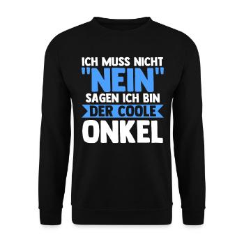 Patenonkel Pate Onkel - Unisex Pullover - Schwarz - Vorne - Alina (178cm) & Michal (187cm)