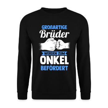 Patenonkel Pate Onkel - Unisex Pullover - Schwarz - Vorne - Alina (178cm) & Michal (187cm)