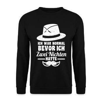 Patenonkel Pate Onkel - Unisex Pullover - Schwarz - Vorne - Alina (178cm) & Michal (187cm)
