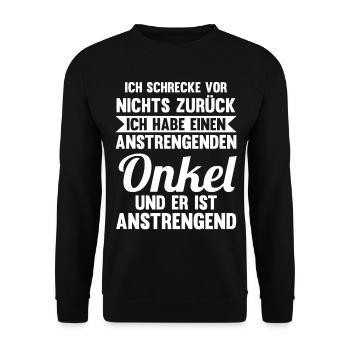 Patenonkel Pate Onkel - Unisex Pullover - Schwarz - Vorne - Alina (178cm) & Michal (187cm)