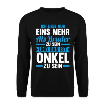 Patenonkel Pate Onkel - Unisex Pullover - Schwarz - Vorne - Alina (178cm) & Michal (187cm)