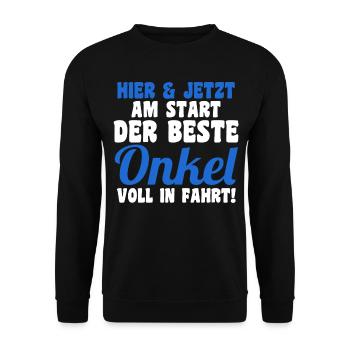 Patenonkel Pate Onkel - Unisex Pullover - Schwarz - Vorne - Alina (178cm) & Michal (187cm)