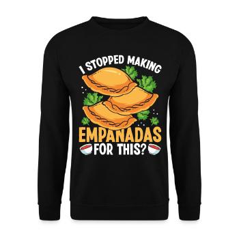 Empanada Lover j'ai arrêté de faire pour ce latin - Sweat-shirt Unisexe - noir - Devant - Alina (178cm) & Michal (187cm)