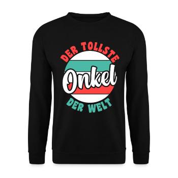 Patenonkel Pate Onkel - Unisex Pullover - Schwarz - Vorne - Alina (178cm) & Michal (187cm)