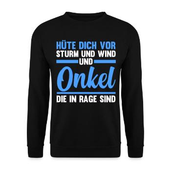 Patenonkel Pate Onkel - Unisex Pullover - Schwarz - Vorne - Alina (178cm) & Michal (187cm)