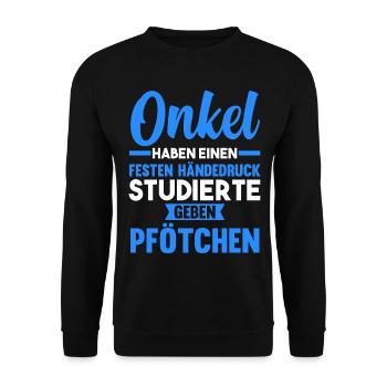 Patenonkel Pate Onkel - Unisex Pullover - Schwarz - Vorne - Alina (178cm) & Michal (187cm)