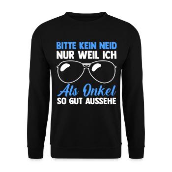 Patenonkel Pate Onkel - Unisex Pullover - Schwarz - Vorne - Alina (178cm) & Michal (187cm)