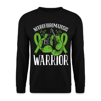 Neurofibromatosis Warrior Awareness Ribbon Month - Unisex Sweatshirt - black - Front - Alina (178cm) & Michal (187cm)