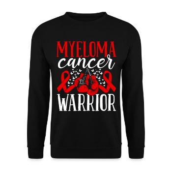 Myeloma Cancer Warrior Awareness Ribbon Month - Unisex Sweatshirt - black - Front - Alina (178cm) & Michal (187cm)
