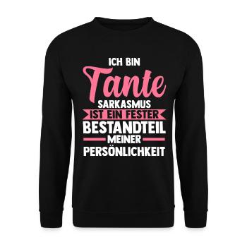 Patinntante Patin Tante - Unisex Pullover - Schwarz - Vorne - Alina (178cm) & Michal (187cm)