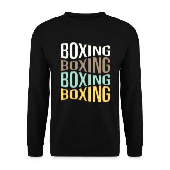 Boxing - Unisex Sweatshirt - black - Front - Alina (178cm) & Michal (187cm)