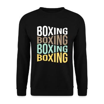 Boxing - Unisex Sweatshirt - black - Front - Alina (178cm) & Michal (187cm)