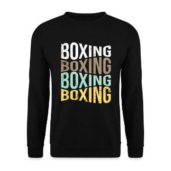 Boxing - Unisex Sweatshirt - black - Front - Alina (178cm) & Michal (187cm)