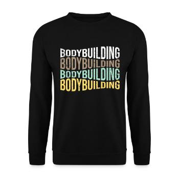 culturisme - Sweat-shirt Unisexe - noir - Devant - Alina (178cm) & Michal (187cm)