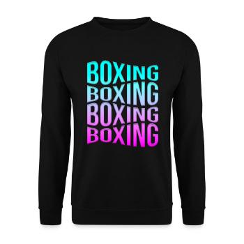 Boxing - Unisex Sweatshirt - black - Front - Alina (178cm) & Michal (187cm)