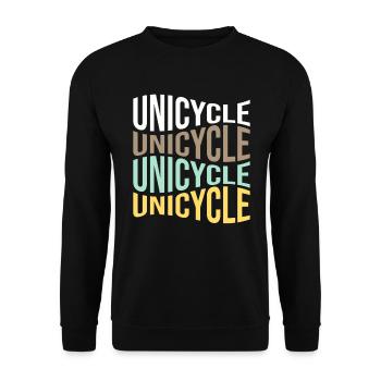 Unicycle - Unisex Sweatshirt - black - Front - Alina (178cm) & Michal (187cm)