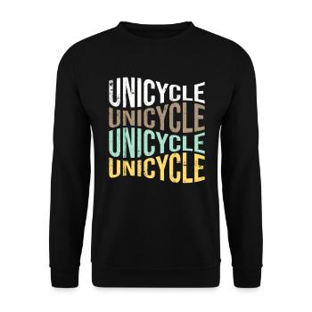 Einrad - Unisex Pullover - Schwarz - Vorne - Alina (178cm) & Michal (187cm)