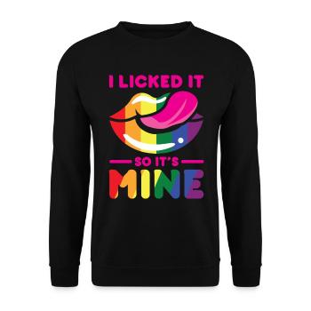 LGBT Human Human Rainbow Gift Idea - Unisex Sweatshirt - black - Front - Alina (178cm) & Michal (187cm)