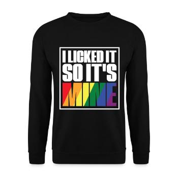 LGBT Human Human Rainbow Gift Idea - Unisex Sweatshirt - black - Front - Alina (178cm) & Michal (187cm)