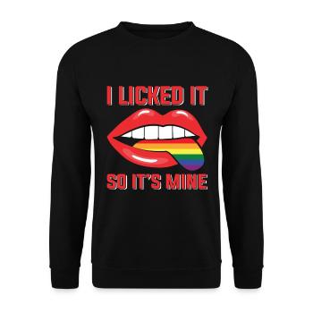 LGBT Human Human Rainbow Gift Idea - Unisex Sweatshirt - black - Front - Alina (178cm) & Michal (187cm)
