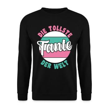 Patinntante Patin Tante - Unisex Pullover - Schwarz - Vorne - Alina (178cm) & Michal (187cm)