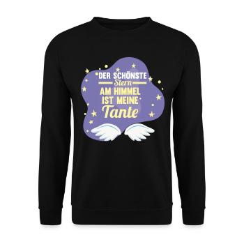 Patinntante Patin Nichte Neffe Tante - Unisex Pullover - Schwarz - Vorne - Alina (178cm) & Michal (187cm)