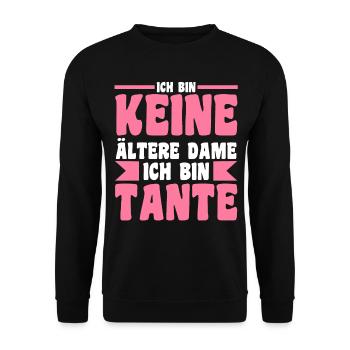 Patinntante Patin Tante - Unisex Pullover - Schwarz - Vorne - Alina (178cm) & Michal (187cm)