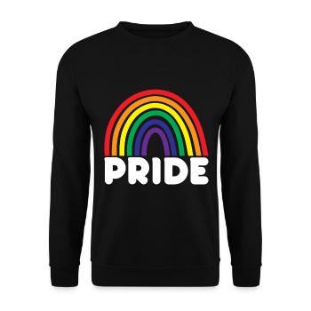 LGBT Human Human Rainbow Gift Idea - Unisex Sweatshirt - black - Front - Alina (178cm) & Michal (187cm)