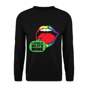 LGBT Human Human Rainbow Gift Idea - Unisex Sweatshirt - black - Front - Alina (178cm) & Michal (187cm)