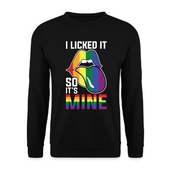 LGBT Human Human Rainbow Gift Idea - Unisex Sweatshirt - black - Front - Alina (178cm) & Michal (187cm)
