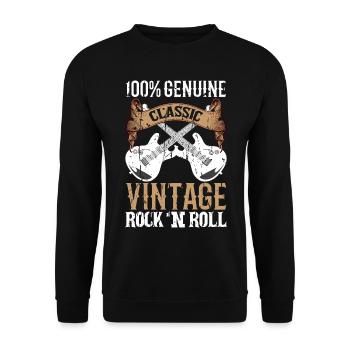 Rock 'N' Roll Classic Vintage - Unisex Pullover - Schwarz - Vorne - Alina (178cm) & Michal (187cm)
