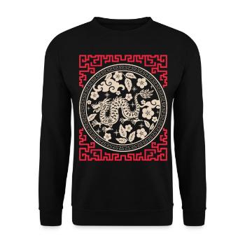 Horoscope chinois Chine Année du Dragon - Sweat-shirt Unisexe - noir - Devant - Alina (178cm) & Michal (187cm)