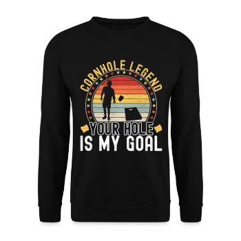 Cornhole Player Cornhole Board - Sweat-shirt Unisexe - noir - Devant - Alina (178cm) & Michal (187cm)