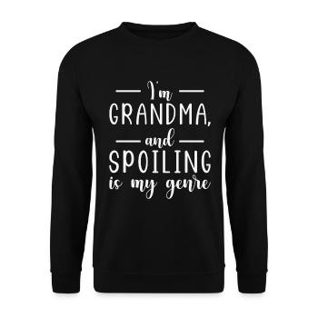 Grandparents Day Best Grandma Nana in Spoiling - Unisex Sweatshirt - black - Front - Alina (178cm) & Michal (187cm)