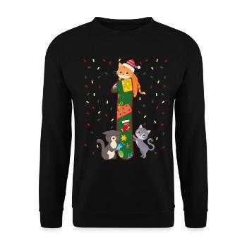 1 Jahr Alte Kinder Weihnachtsgeschenk Niedliche - Unisex Pullover - Schwarz - Vorne - Alina (178cm) & Michal (187cm)