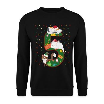5 ans Enfants cadeau de Noël mignon - Sweat-shirt Unisexe - noir - Devant - Alina (178cm) & Michal (187cm)