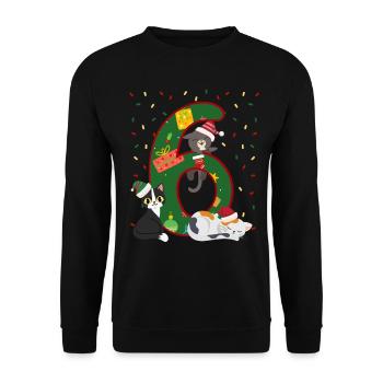 6 Jahre Alt Kinder Weihnachtsgeschenk Niedliche - Unisex Pullover - Schwarz - Vorne - Alina (178cm) & Michal (187cm)