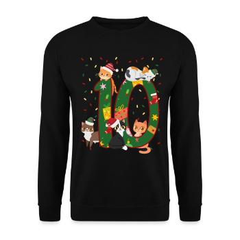 10 Years Old Children Christmas Gift Cute - Unisex Sweatshirt - black - Front - Alina (178cm) & Michal (187cm)