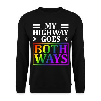 Mein Highway Geht In Beide Richtungen Lgbt - Unisex Pullover - Schwarz - Vorne - Alina (178cm) & Michal (187cm)