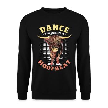Dansez sur votre propre fermier de sabots - Sweat-shirt Unisexe - noir - Devant - Alina (178cm) & Michal (187cm)