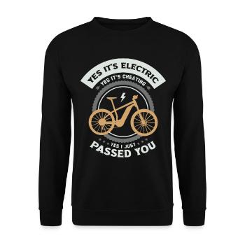 Yes, I just got your e-bike electric bike - Unisex Sweatshirt - black - Front - Alina (178cm) & Michal (187cm)