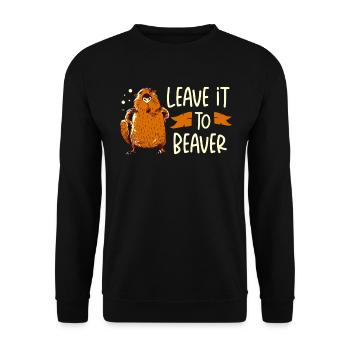 Überlassen Sie Es Dem Biber Wildlife Animal - Unisex Pullover - Schwarz - Vorne - Alina (178cm) & Michal (187cm)